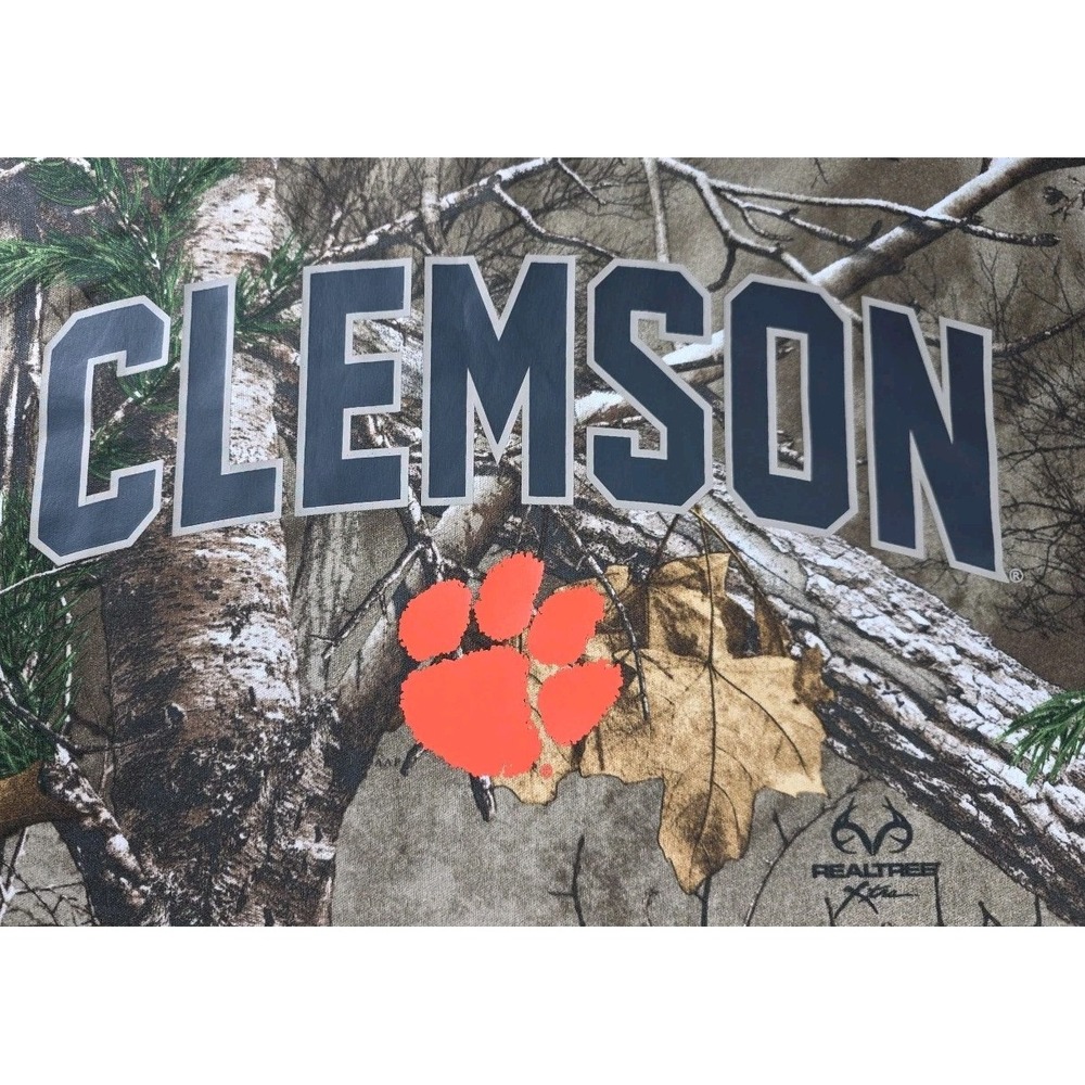 COLOSSEUM Clemson Tigers Realtree Camo LONG SLEEVE‎ Shirt Men's 2XL